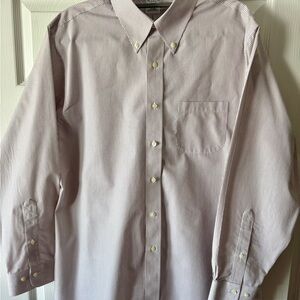 Brooks Brothers 346 Slim Fit Striped Collared Dress Shirt White/Pink/Blue 17/34-